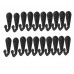 Antrader Pack of 20 Metal Wall Hanger Hooks Single Hook Double Hole with Screws Black - B075JDBSSB